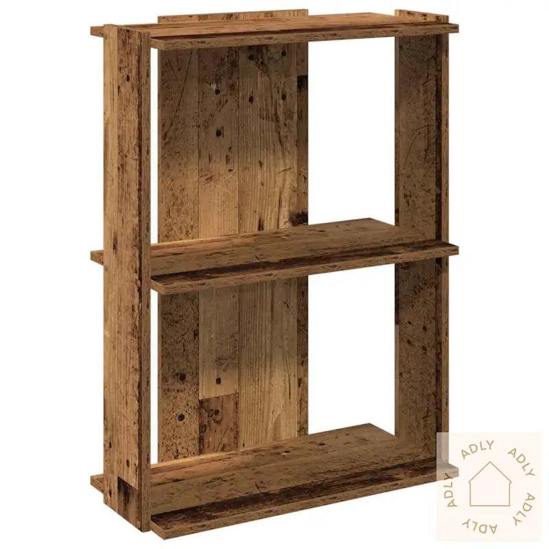 Bokhylle 3 Etasjer Gammelt Tre 60X30X80 Cm Konstruert Tre