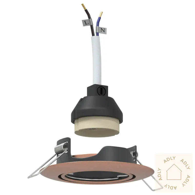 Innfelte Spotlights 6 Stk Runde Gu10 Kobber Ø90 Mm Stål