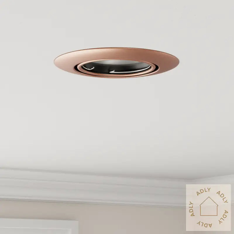 Innfelte Spotlights 6 Stk Runde Gu10 Kobber Ø90 Mm Stål