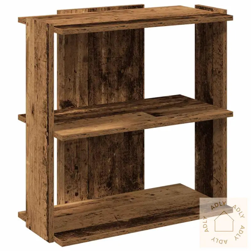 Bokhylle 3 Etasjer Gammelt Tre 60X30X60 Cm Konstruert Tre