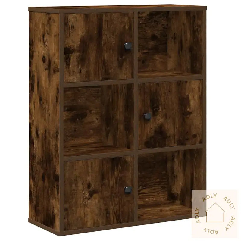 Bokhylle Røkt Eik 60X24X76,5 Cm Konstruert Tre