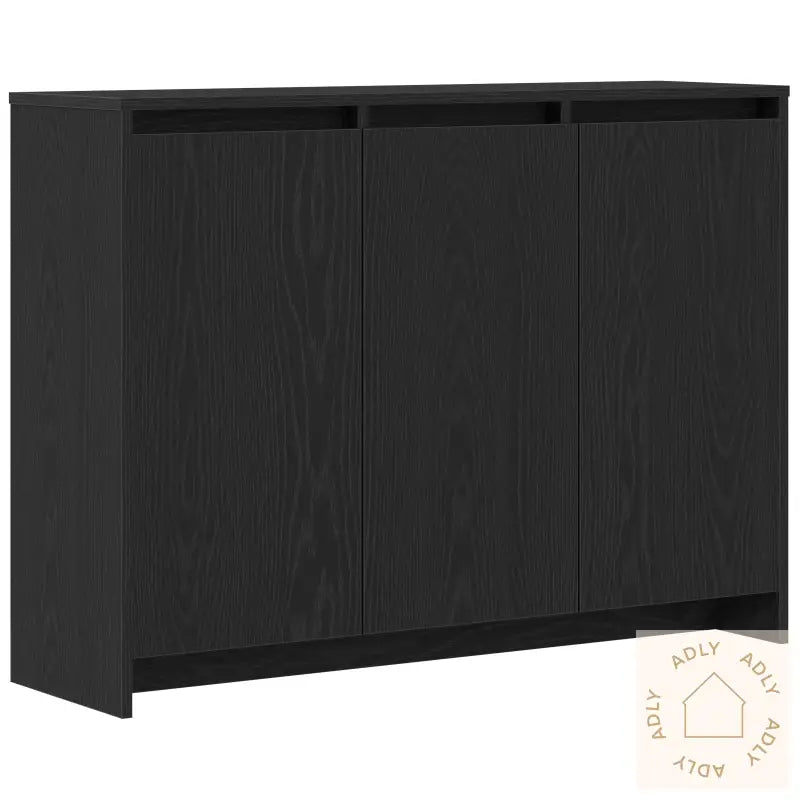 Sideboard I Svart Eik 102X33X75 Cm I Konstruert Tre