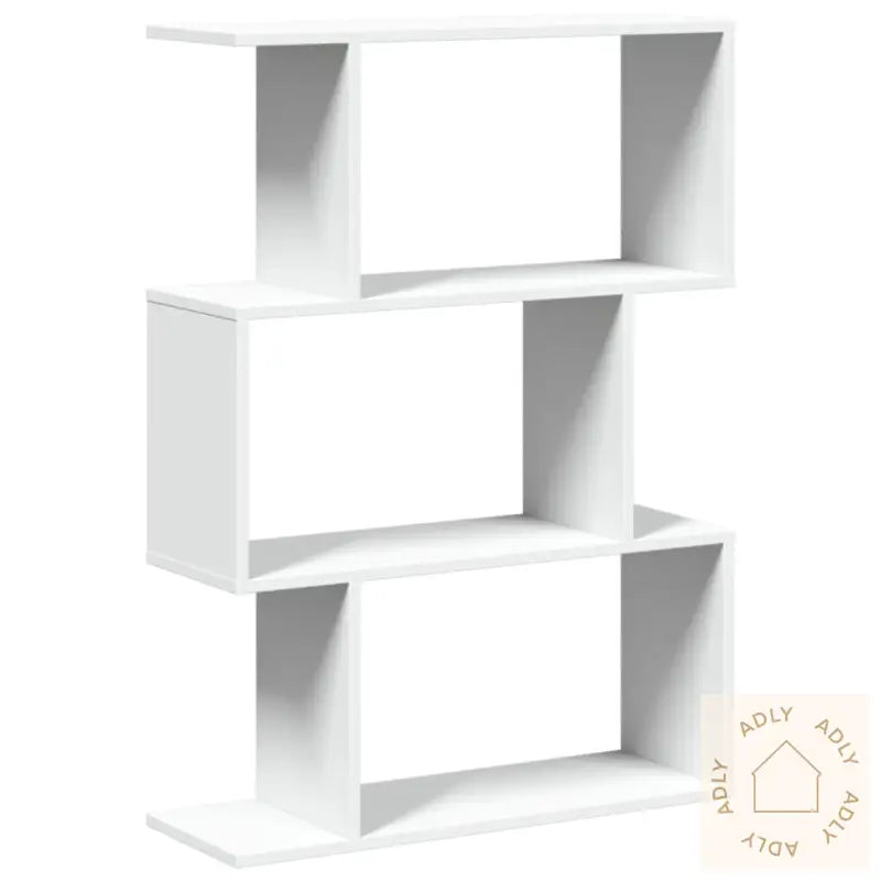 Romdeler Bokhylle 3 Etasjer Hvit 70X24X97 Cm Konstruert Tre