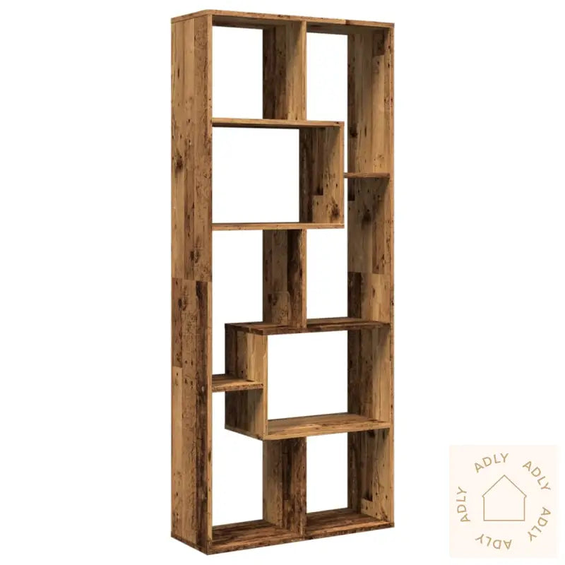 Romdeler Bokhylle Gammel Tre 67X25X161,5 Cm Konstruert Tre