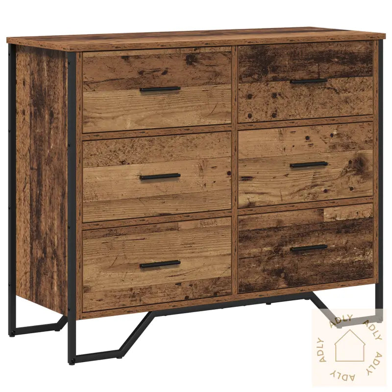Kommode Gammelt Tre 91X35.5X74.5 Cm Konstruert Tre