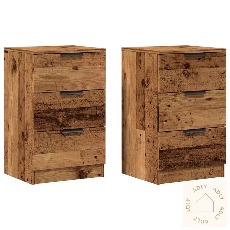 Nattbord 2 Stk Gammelt Tre 40X36X65 Cm Konstruert Tre