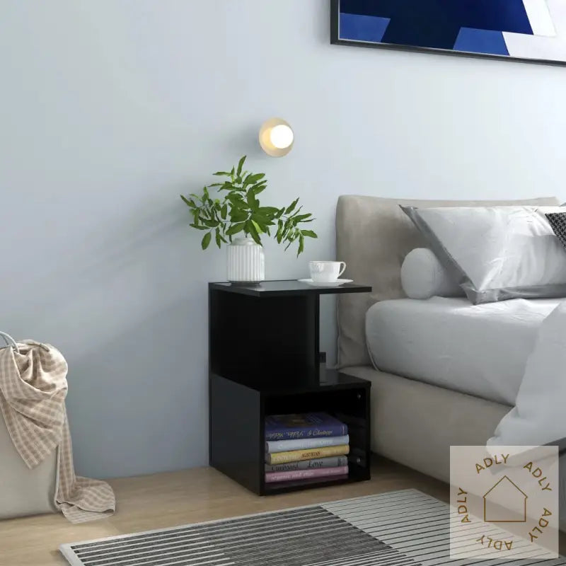 Nattbord 2 Stk Svart 35X35X55 Cm Konstruert Tre