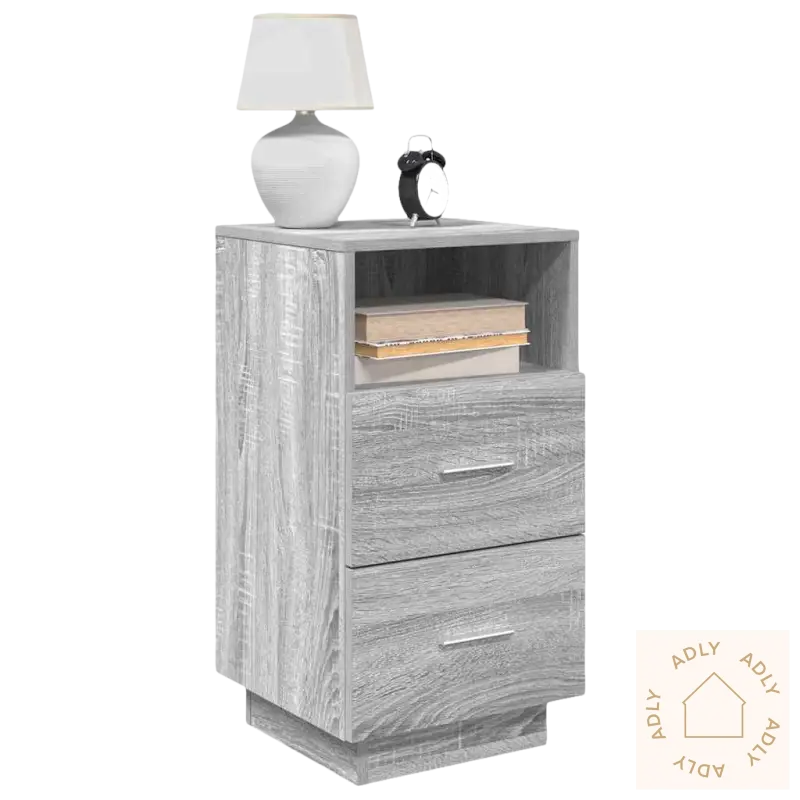 Gray bedside table with drawers from Stilige Nattbord Skap for moderne soverom