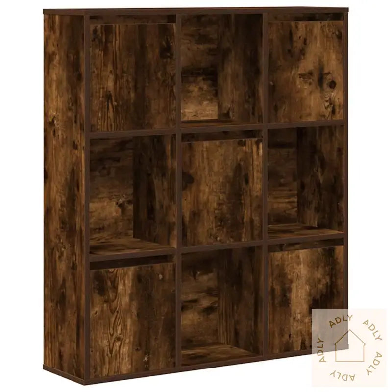 Bokhylle Røkt Eik 89X24X101,5 Cm Konstruert Tre