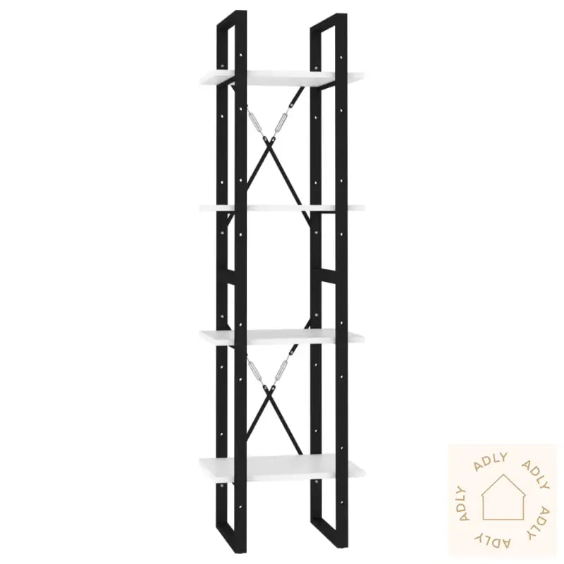 Bokhylle 4 Nivåer Hvit 40X30X140 Cm Konstruert Tre