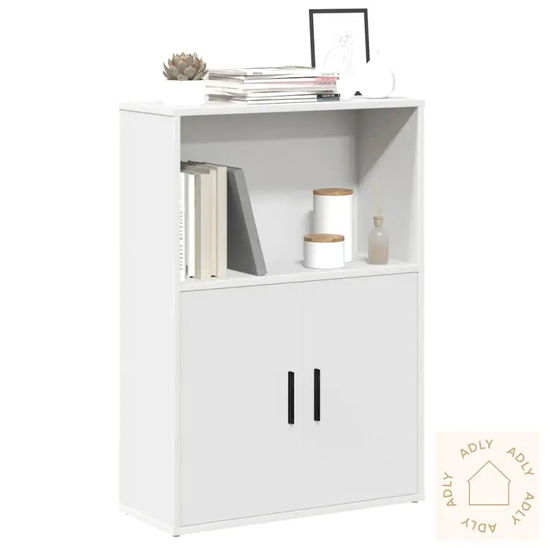 Bokhylle Hvit 60X24X85 Cm Konstruert Tre