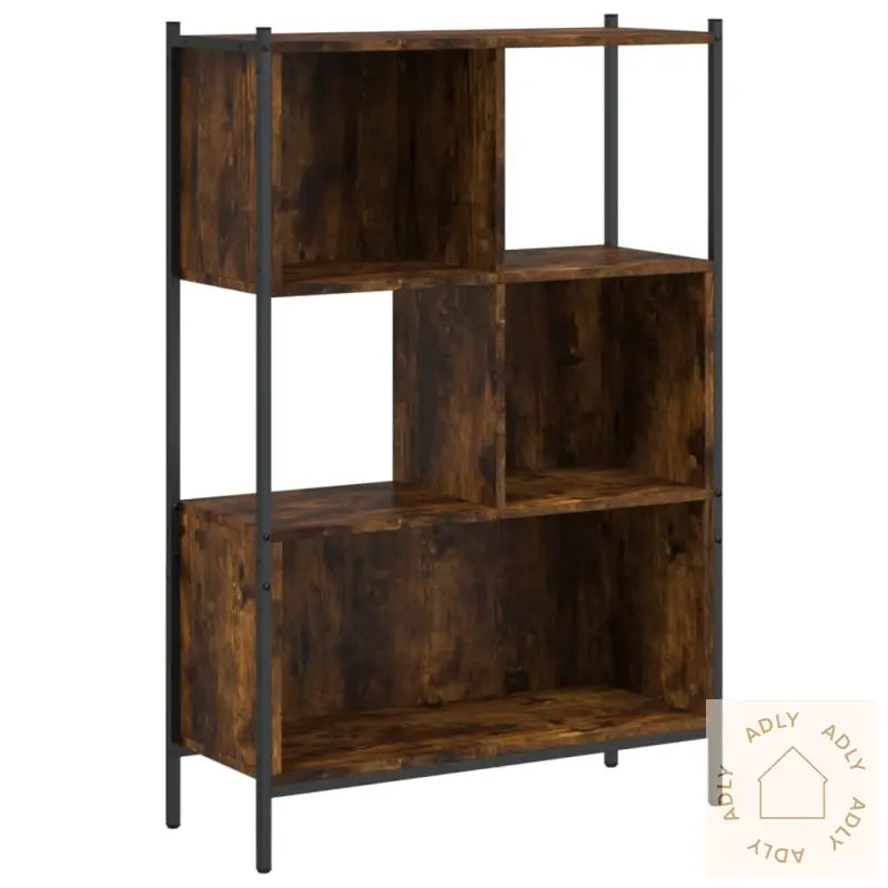Bokhylle Røkt Eik 72X28X109 Cm Konstruert Tre