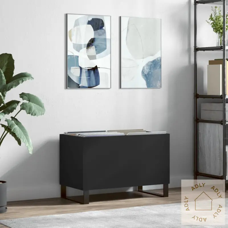 Hifi-Benk Svart 74,5X38X48 Cm Konstruert Tre