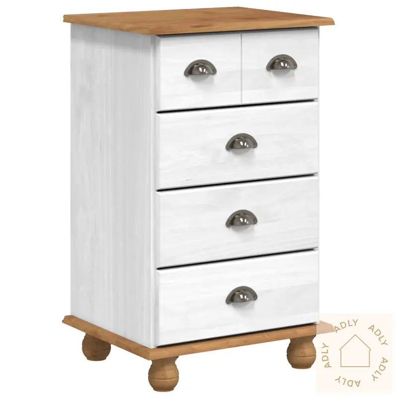 Kommode 'Askim'hvit 45.8X40X79 Cm Solid Tre Furu