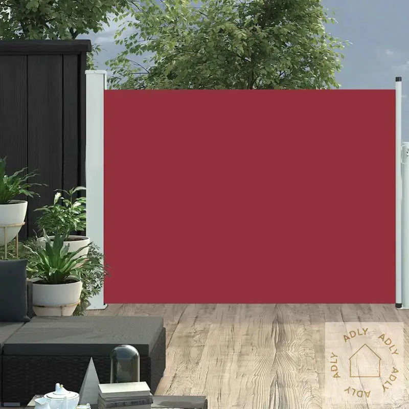 Uttrekkbar Sidemarkise 100X500 Cm Rød