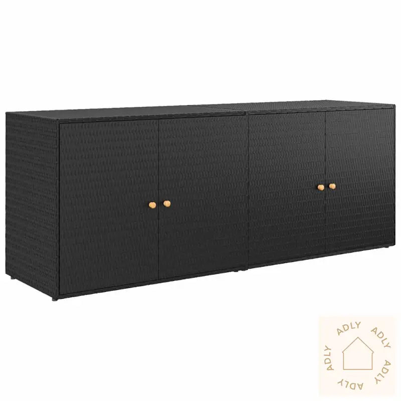 Putekasse Svart 198X55,5X80 Cm Polyrotting