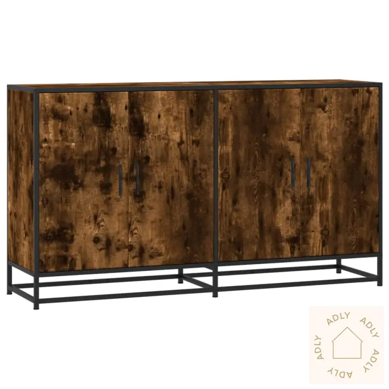 Skjenk Røkt Eik 134X35X76 Cm Konstruert Tre