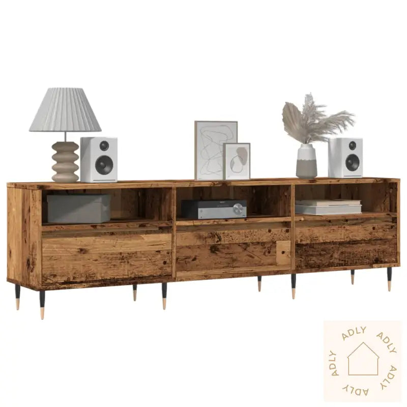 Tv-Benk Gammelt Tre 150X30X44,5 Cm Konstruert Tre