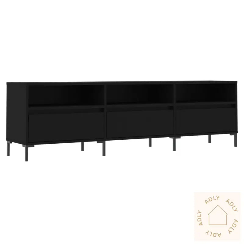 Tv-Benk Svart 150X30X44,5 Cm Konstruert Tre