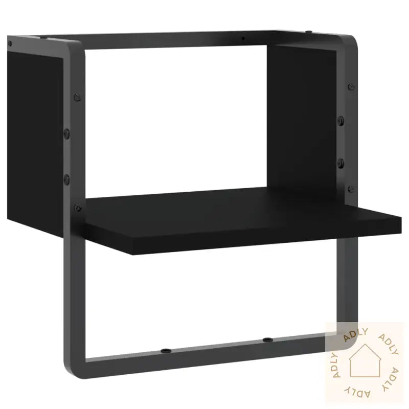 Vegghylle Med Stang Svart 30X25X30 Cm