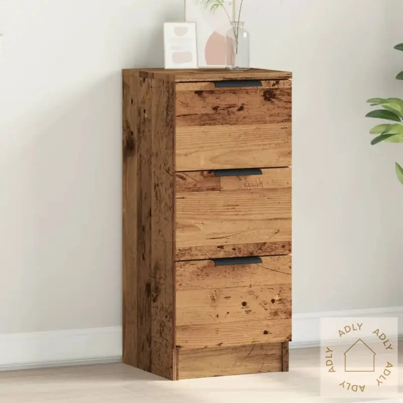 Skjenk Gammelt Tre 30X30X70 Cm Konstruert Tre