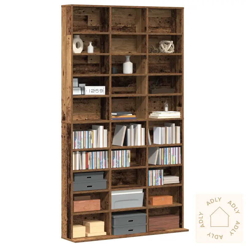 Cd-Skap - Gammelt Tre - 101X23X177,5 Cm - Konstruert Tre