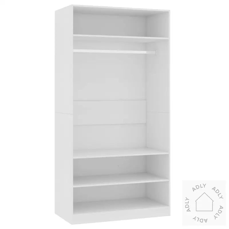 Garderobe Hvit 100X50X200 Cm Konstruert Tre