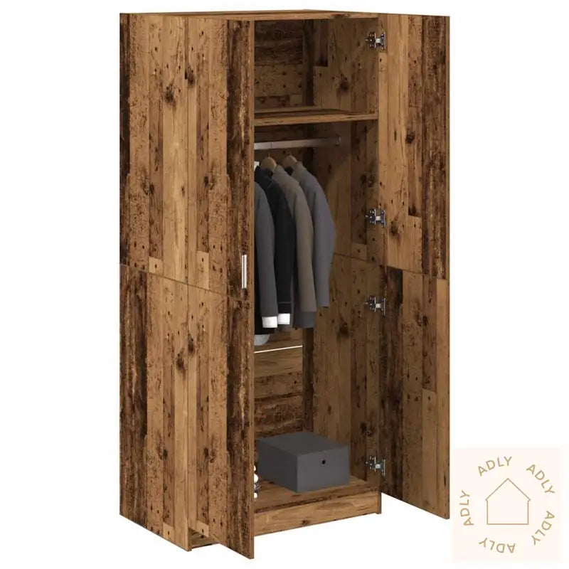 Garderobe Gammelt Tre 80X52X180 Cm Konstruert Tre