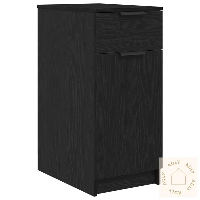 Skrivebordsskap I Svart Eik - 33X50X75 Cm - Laget Av Konstruert Tre