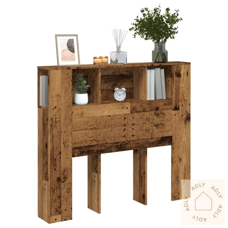 Hodegavl Med Hylle Gammelt Tre 120X19X104,5 Cm Konstruert Tre