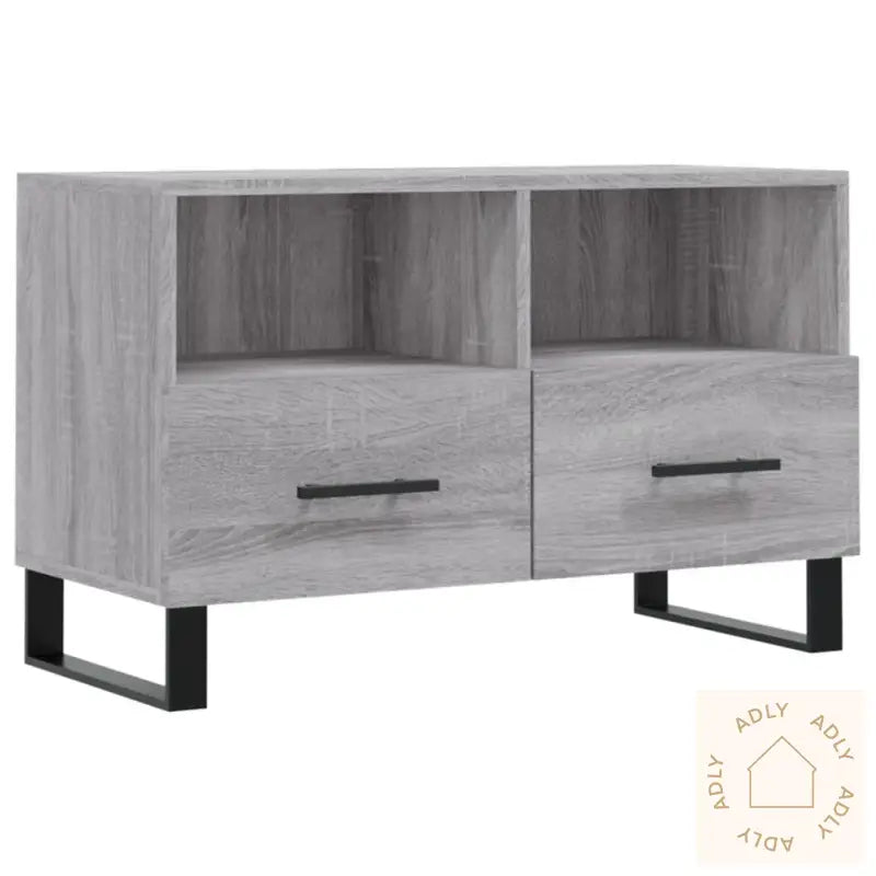 Tv-Benk Grå Sonoma 80X36X50 Cm Konstruert Tre