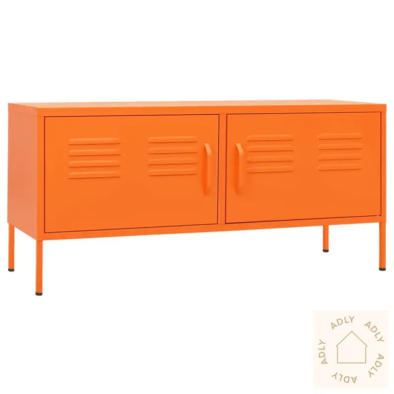 Tv-Benk Oransje 105X35X50 Cm Stål
