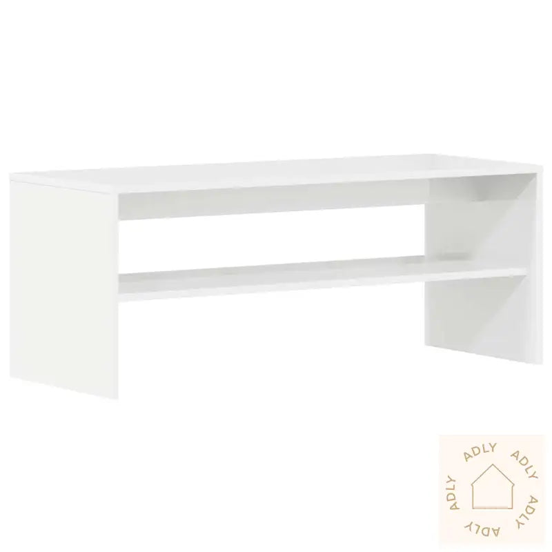 Tv-Benk Høyglans Hvit 100X40X40 Cm Sponplate