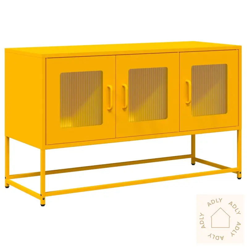 Tv-Skap Sennep Gul 100,5X39X60,5 Cm Kaldvalset Stål