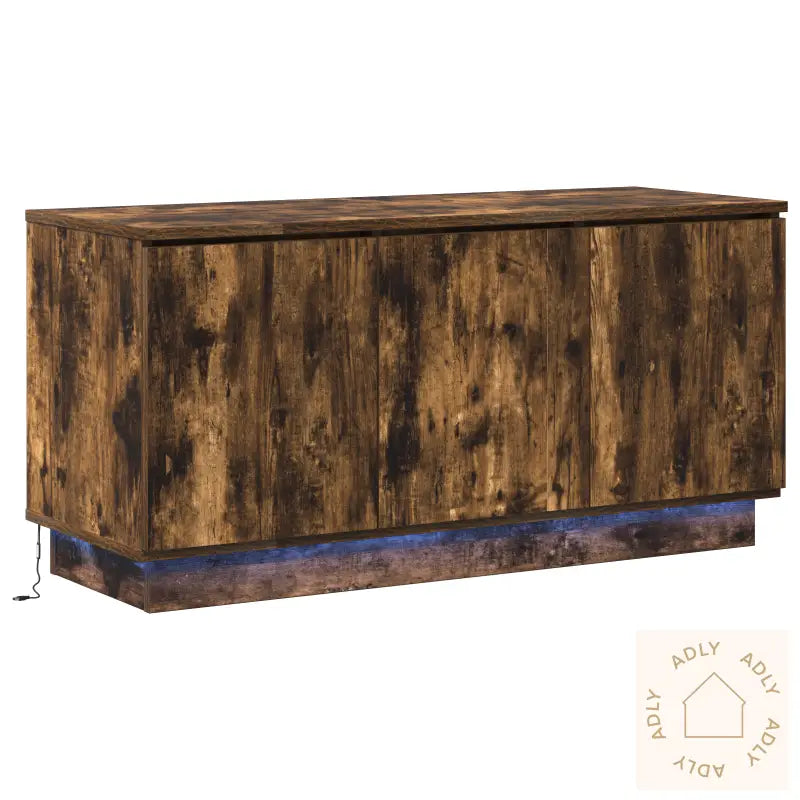 Tv-Skap Røkt Eik 100X38X49 Cm Konstruert Tre