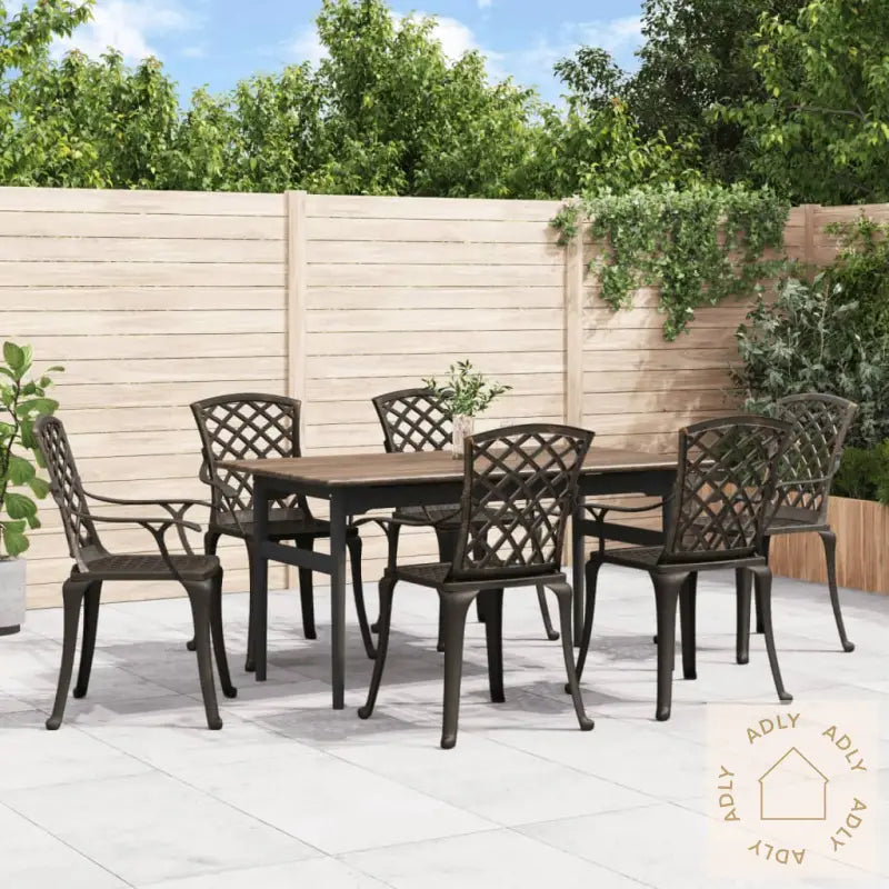 Hagestoler 6 Stk Støpt Aluminium Bronse