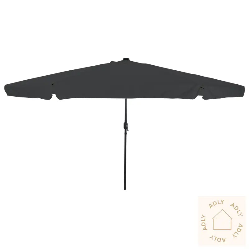 Hageparasol Med Led-Lamper 395X245 Cm Antrasitt