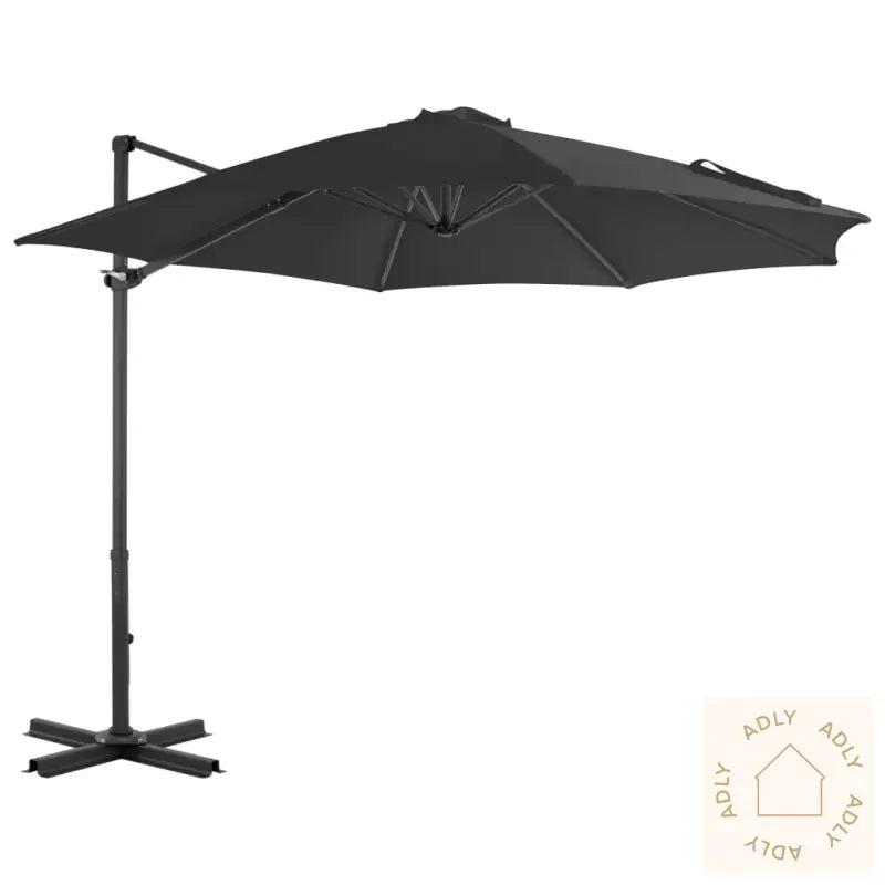 Hageparasoll Med Bærbar Fot Antrasitt