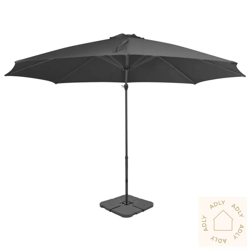Hageparasoll Med Bærbar Fot Antrasitt