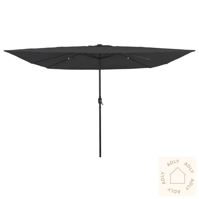 Firkanthageparasol Med Led-Lys 295X245 Cm Antrasitt