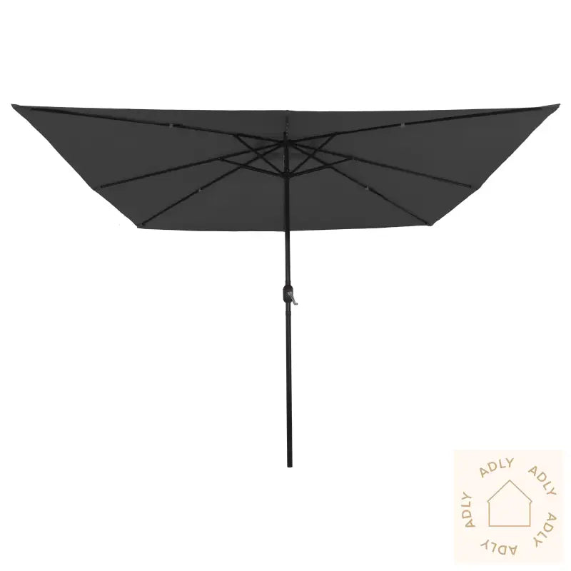 Firkanthageparasol Med Led-Lys 295X245 Cm Antrasitt