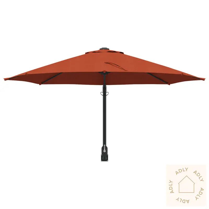 Uteplassparasoll Terrakotta Aluminiumramme, Polyesterbaldakin Stor