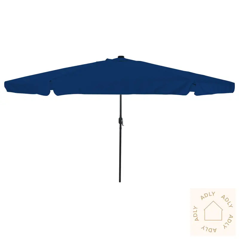 Hageparasol Med Led-Lys 395X245 Cm Azurblå