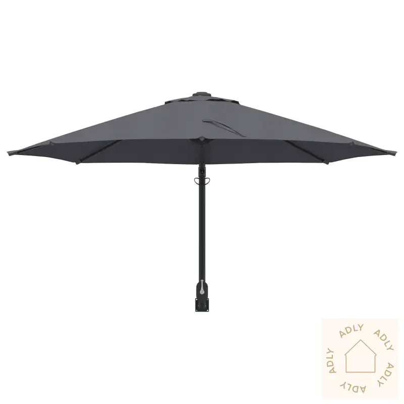 Terrasseparasol Antrasitt Pulverlakkert Stål, Polyester Stor