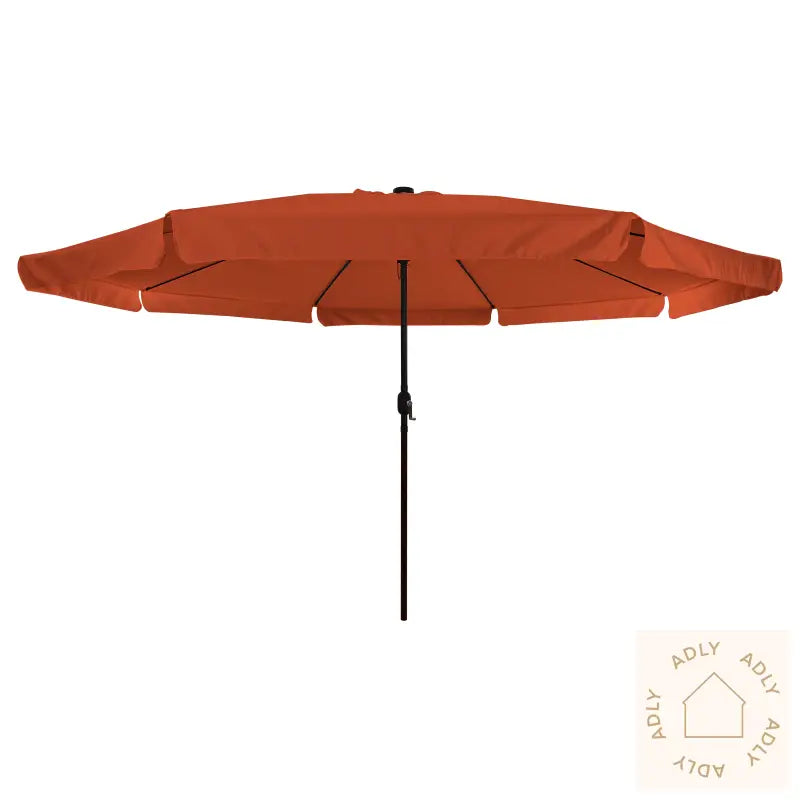Hageparasoll Med Led-Lamper Ø395X245 Cm Terracotta