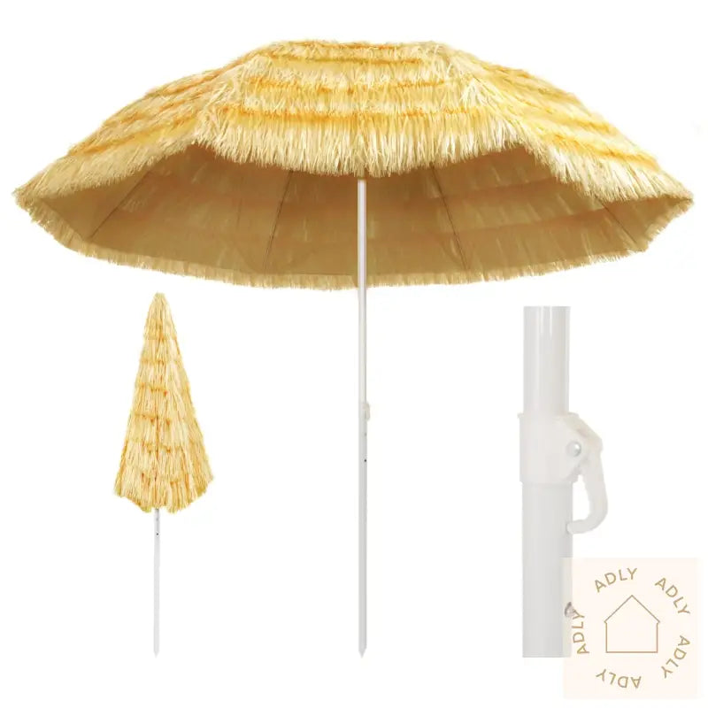 Strandparasoll Naturell 300 Cm Hawaii-Stil