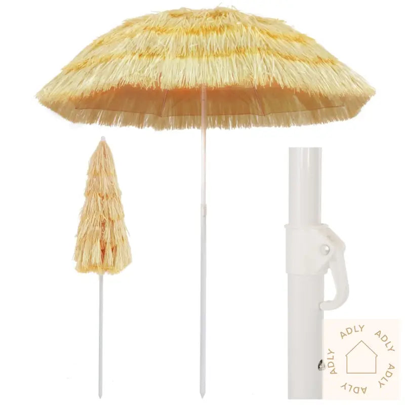 Strandparasoll Naturell 180 Cm Hawaii-Stil