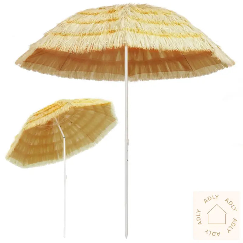 Strandparasoll Naturell 240 Cm Hawaii-Stil