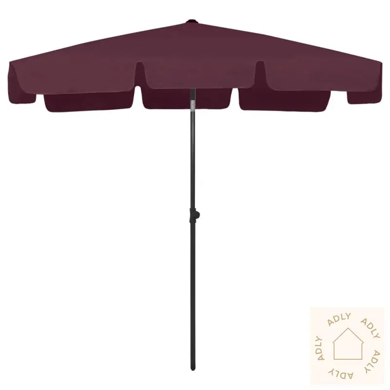 Strandparasoll Vinrød 200X125 Cm