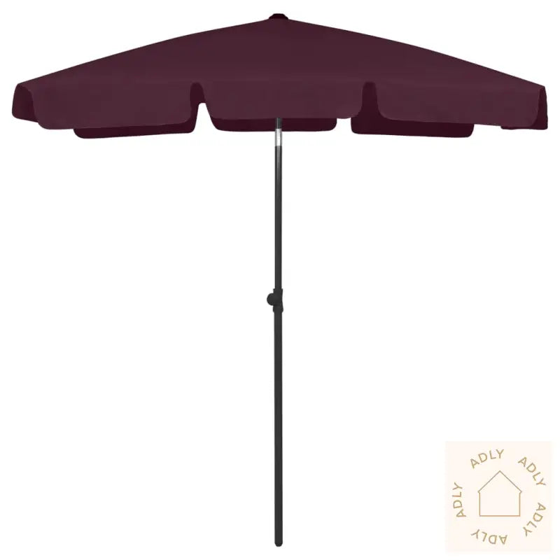 Strandparasoll Vinrød 180X120 Cm